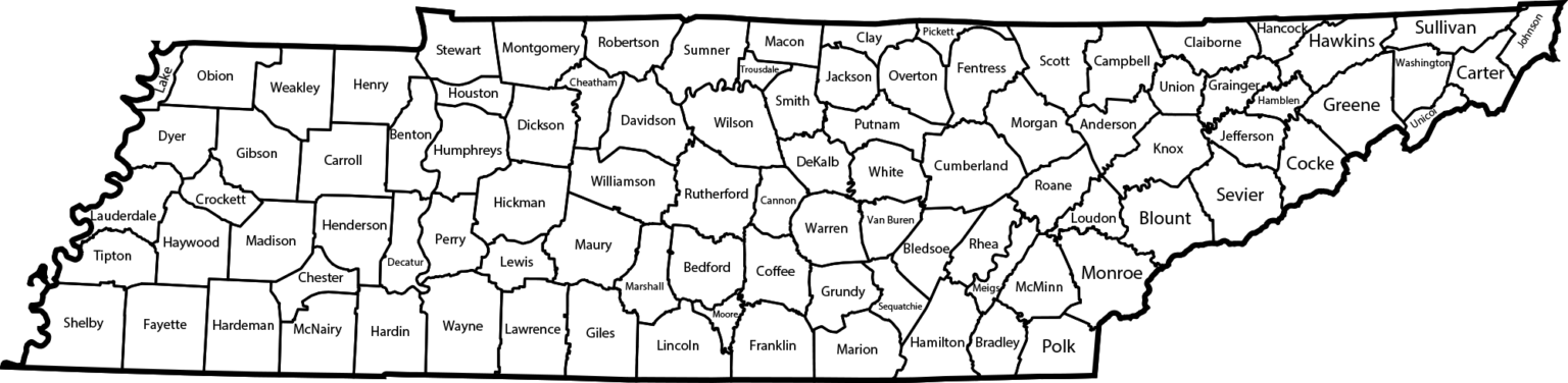 List Of Counties In Tennessee Familypedia FANDOM – Printable Map of The ...