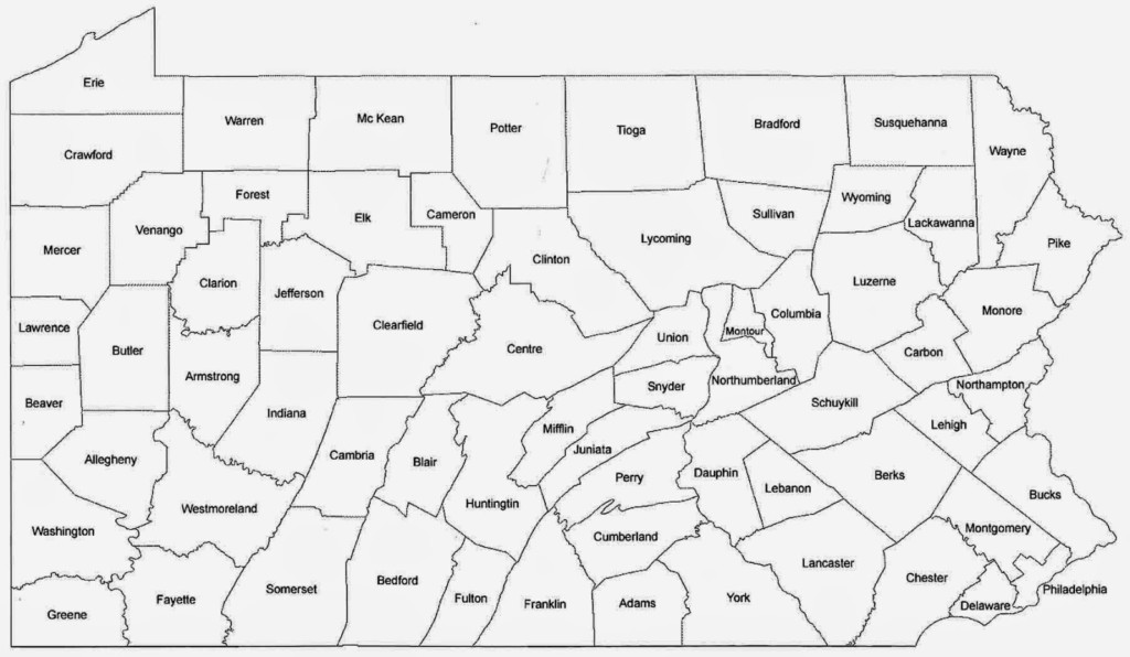 Map Of Pennsylvania Counties Free Printable Maps – Printable Map of The ...