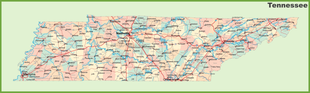 Map Of Tennessee Cities Eastern Time Zone Population Printable Map Of The United States 0067