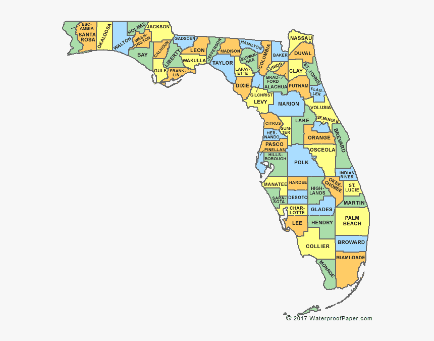 High Resolution Printable Florida County Map – Printable Map of The