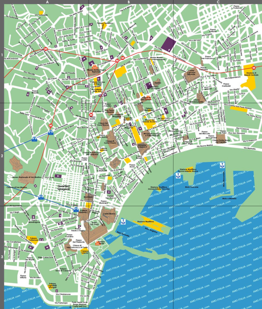 Napoli Mappa Turistica Napoli Mappa Turistica Campania – Printable Map ...