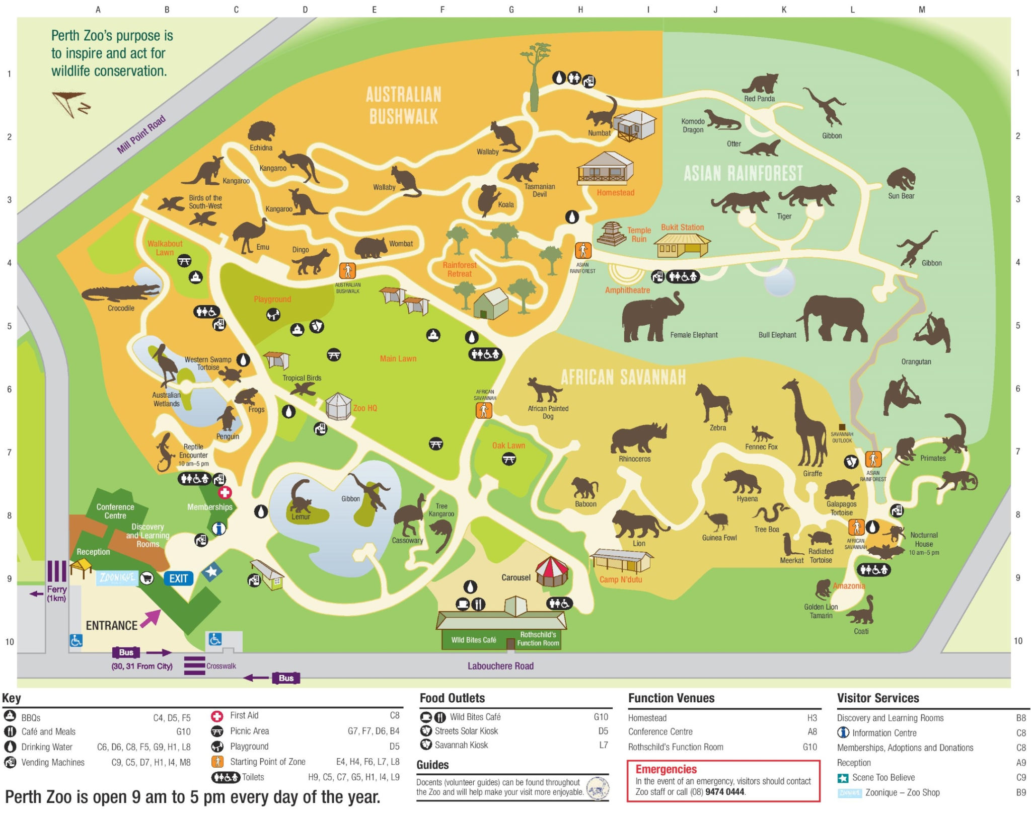 Perth Zoo Map – Printable Map Of The United States