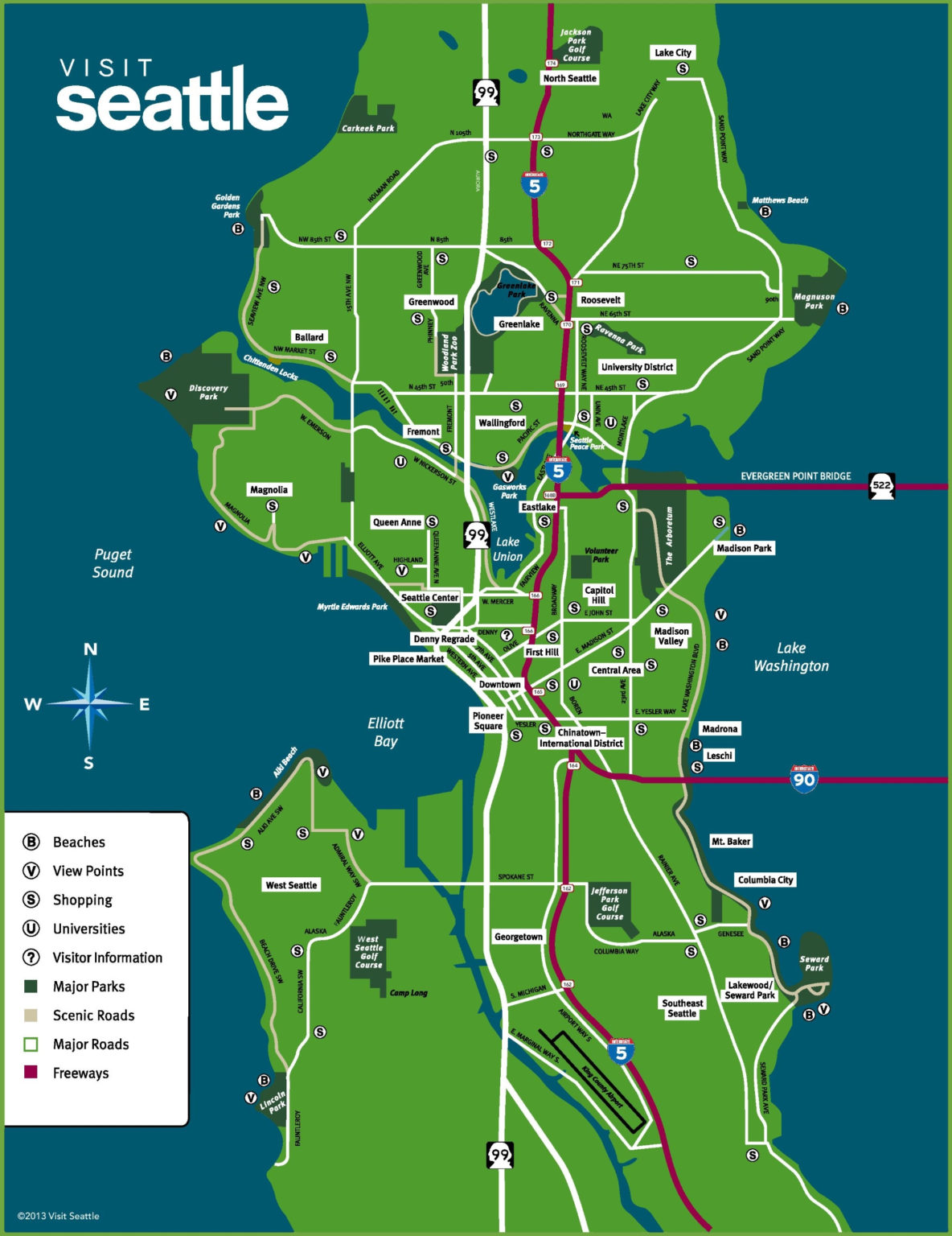 Seattle Neighborhood Map – Printable Map of The United States