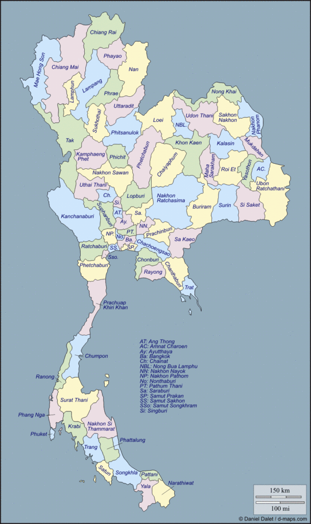 printable outline map of thailand | Printable Map of The United States