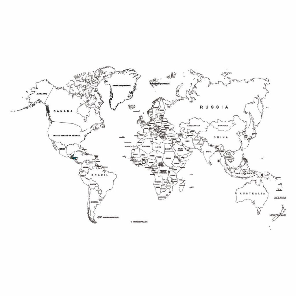 World Map Black And White Printable – Printable Map of The United States