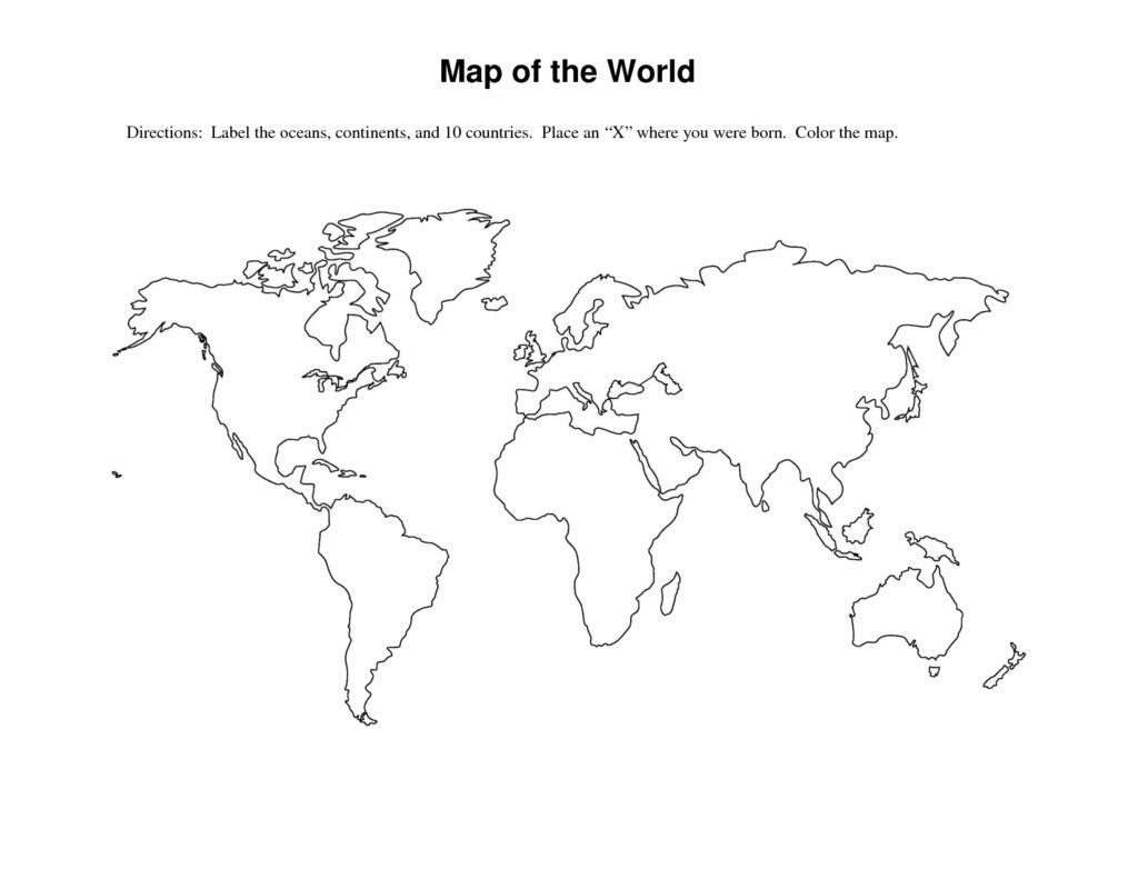 38 Free Printable Blank Continent Maps KittyBabyLove | Printable Map of ...