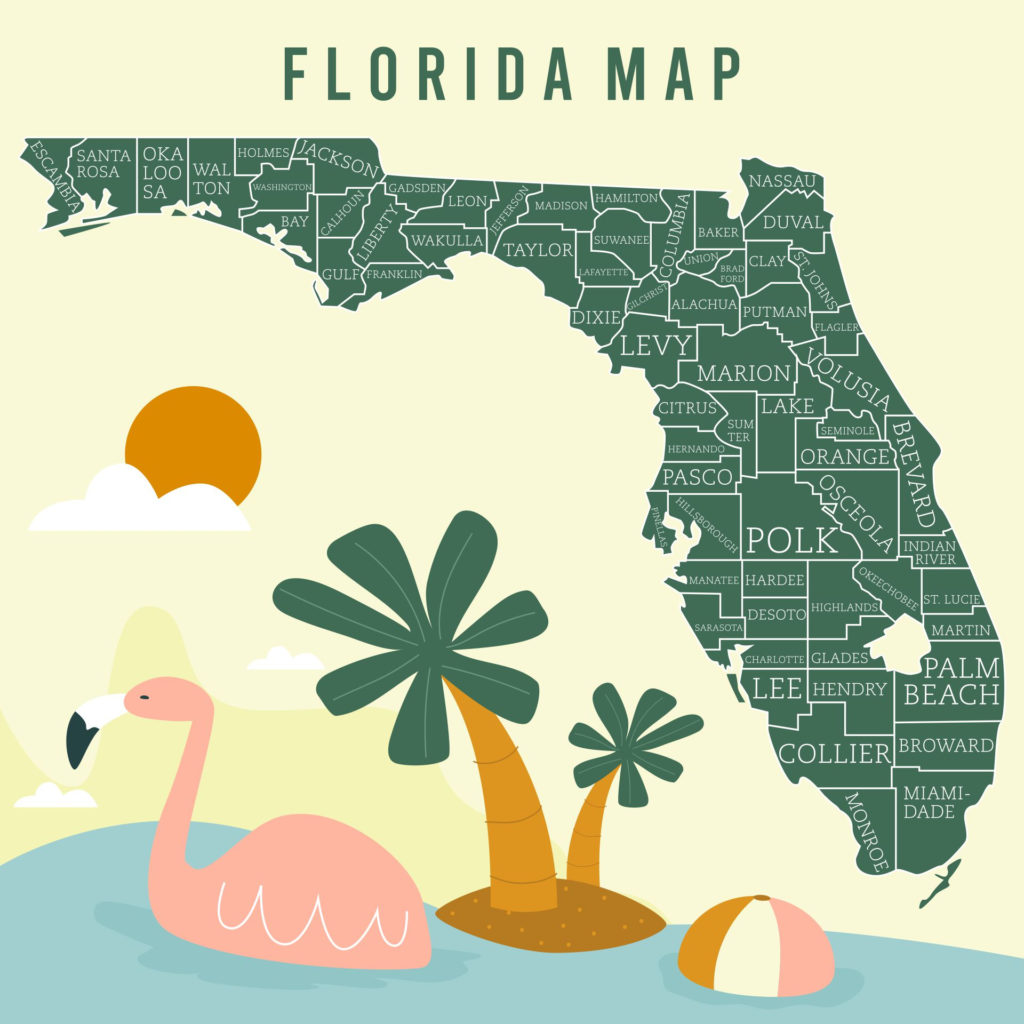 Printable Political Map Of Florida – Printable Map of The United States