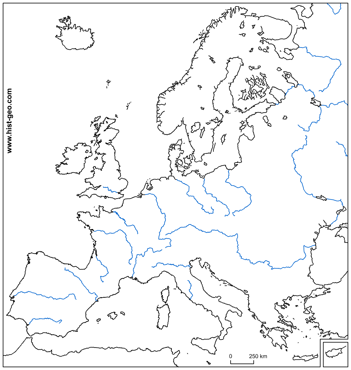 Printable Physical Outline Map Of Europe Printable Map Of The United 