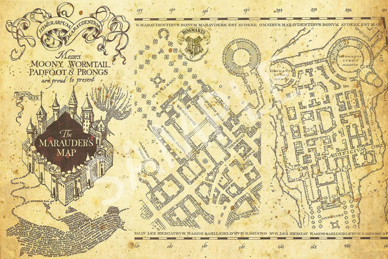 Free Printable Full Size Marauders Map | Printable Map of The United States