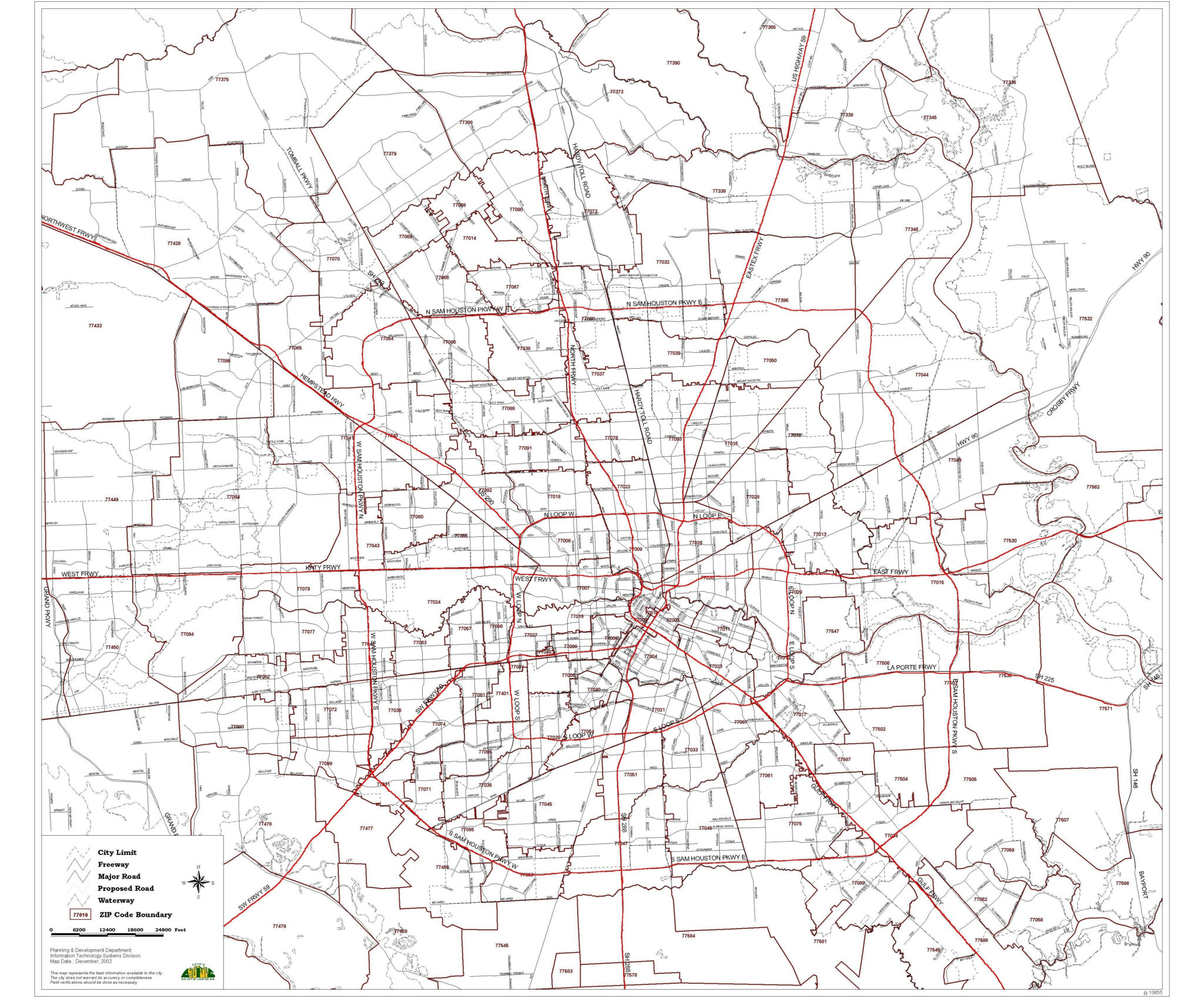 Houston Zip Codes List And Map Printable Map Of The United States 8693