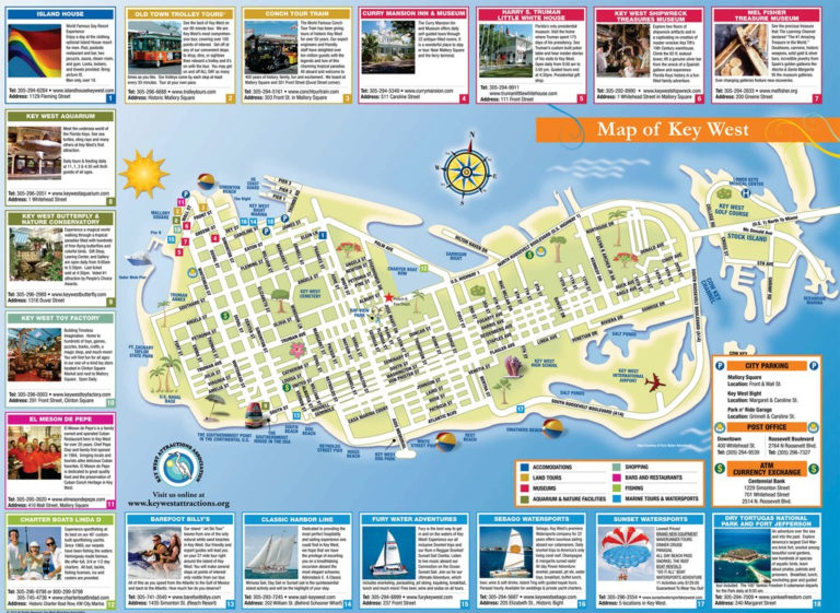 Key West Tourist Map Maplets | Printable Map of The United States