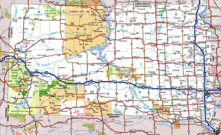 Laminated Map Large Detailed Roads And Highways Map Of Printable Map Of The United States