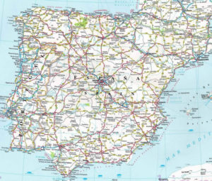 Large Detailed Road Map Of Spain And Portugal – Printable Map of The ...