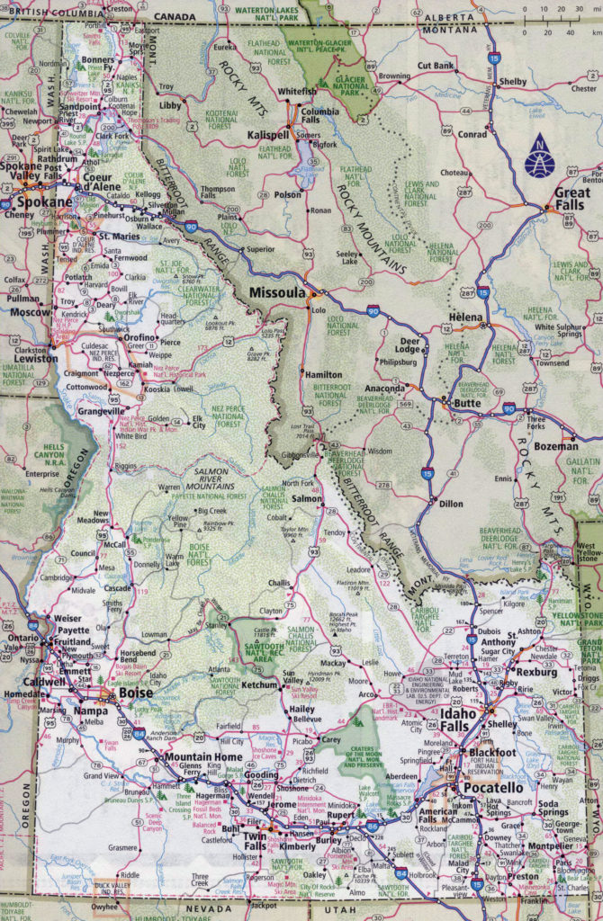 Large Detailed Roads And Highways Map Of Idaho State With – Printable 