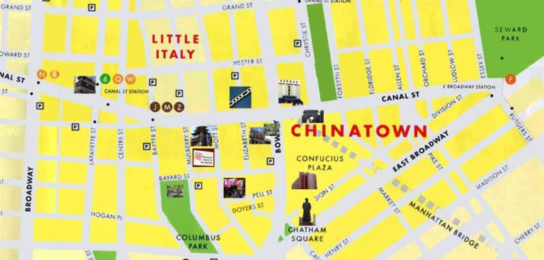 New York Chinatown Online – Printable Map of The United States