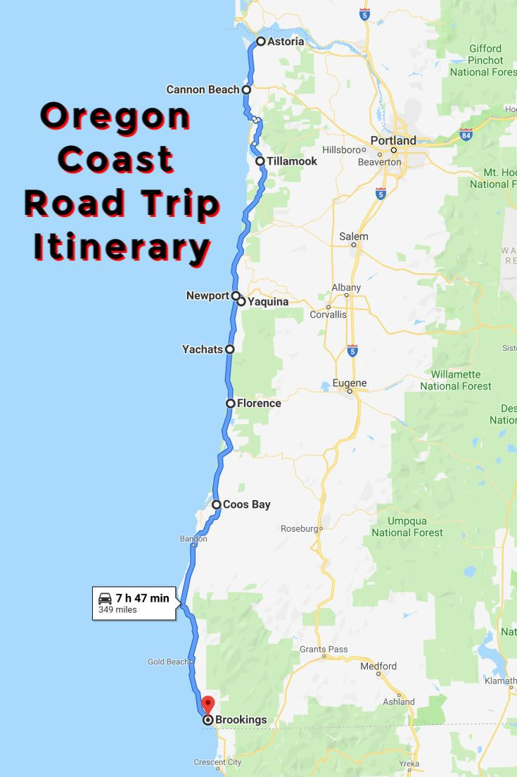 Printable Map Of Oregon Coast | Printable Map of The United States