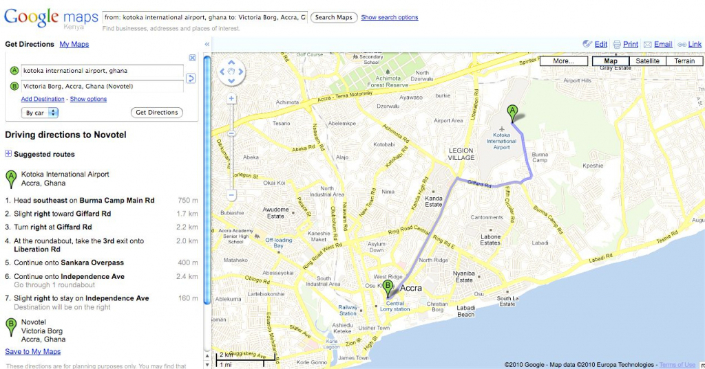 driving directions mapquest google maps