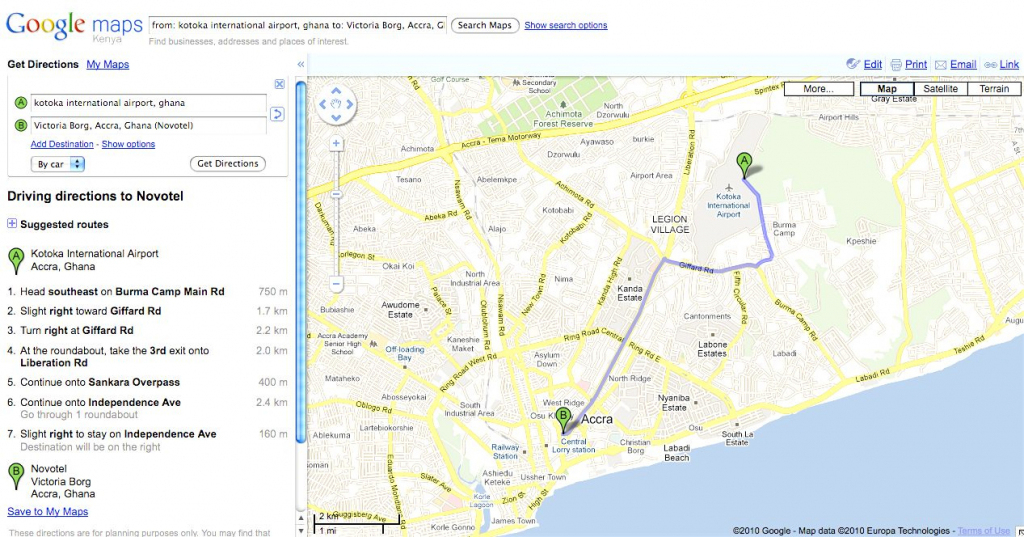 Mapquest Printable Directions Customize And Print