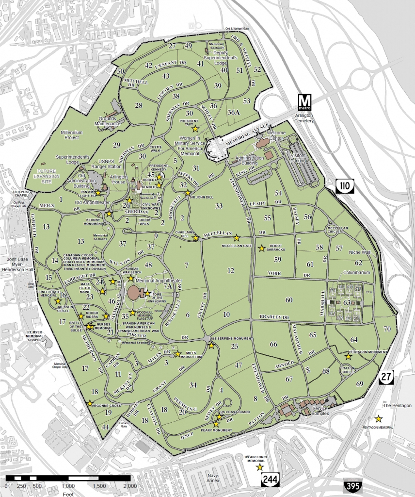Printable Map Of Arlington National Cemetery Printable Maps 1 