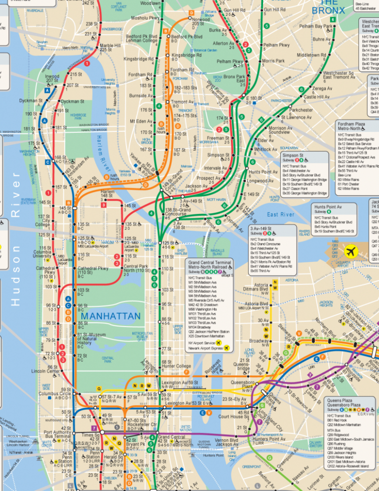 Printable New York Subway Map Printable Maps Printable Map of The