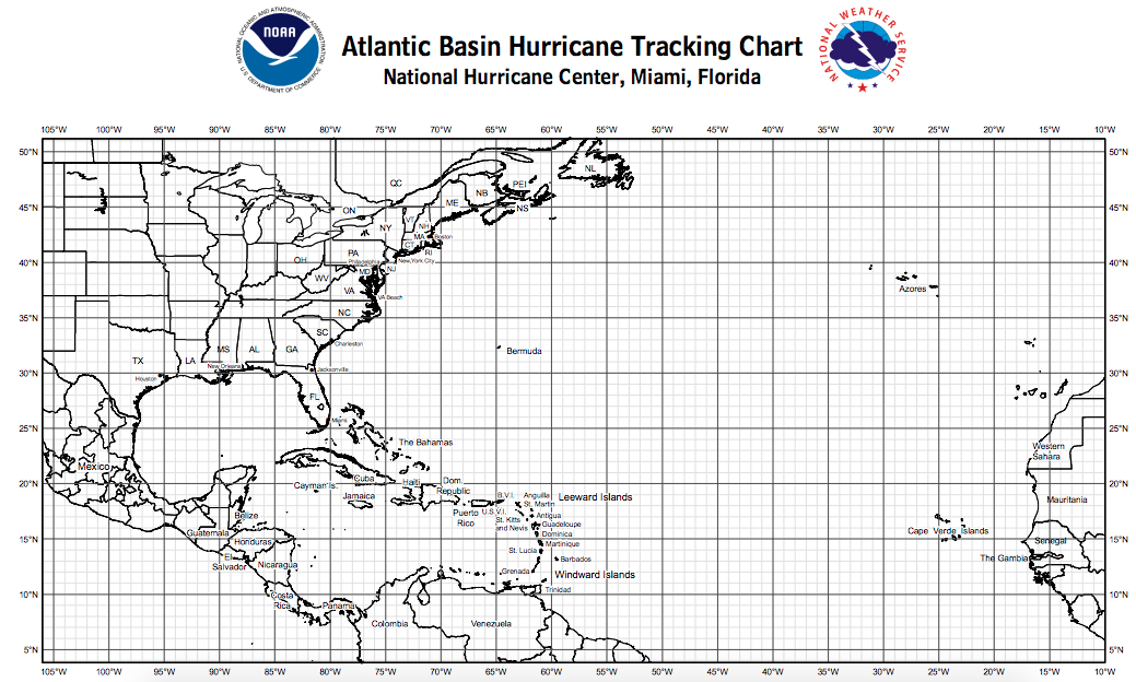 Printable Hurricane Tracking Map Printable Map Of The United States