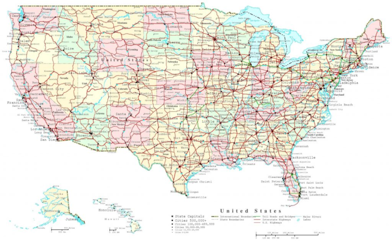 United States Highway Map Pdf Best Printable Us Map With – Printable ...