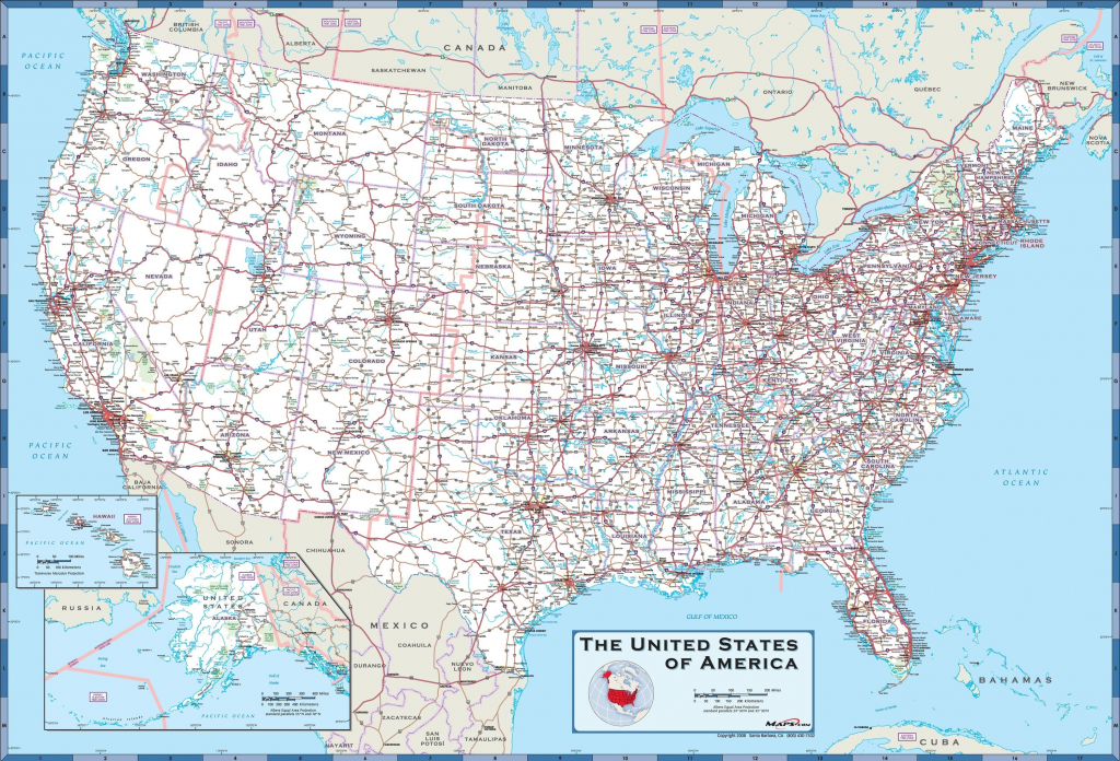 Printable Road Map Of USa Printable Map of The United States