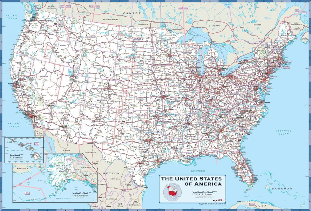 Free Printable Road Map Of Usa