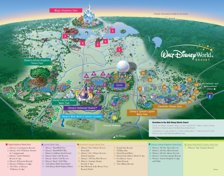 walt disney world resorts resort map disney world printable map of