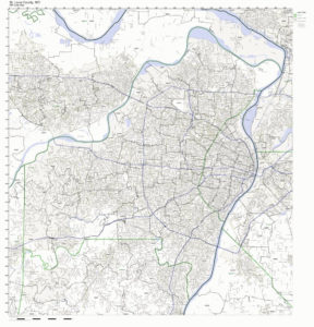 Zip Code Map St Louis Color 2018 | Printable Map of The United States