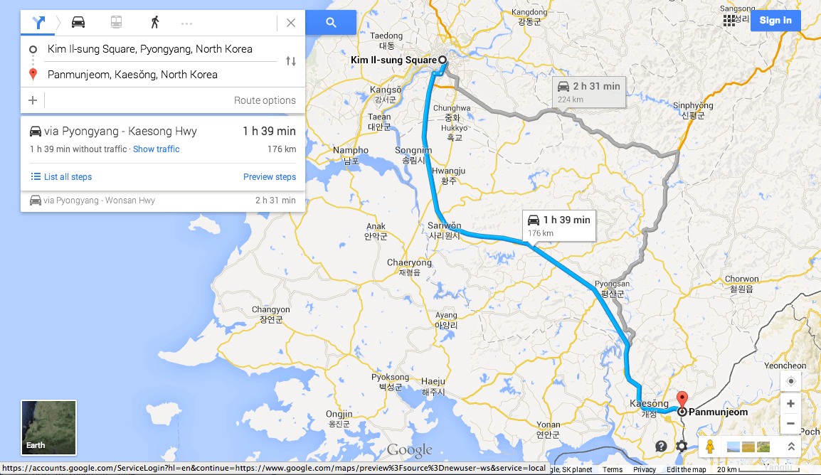 Google Maps Now Has Driving Directions In North Korea