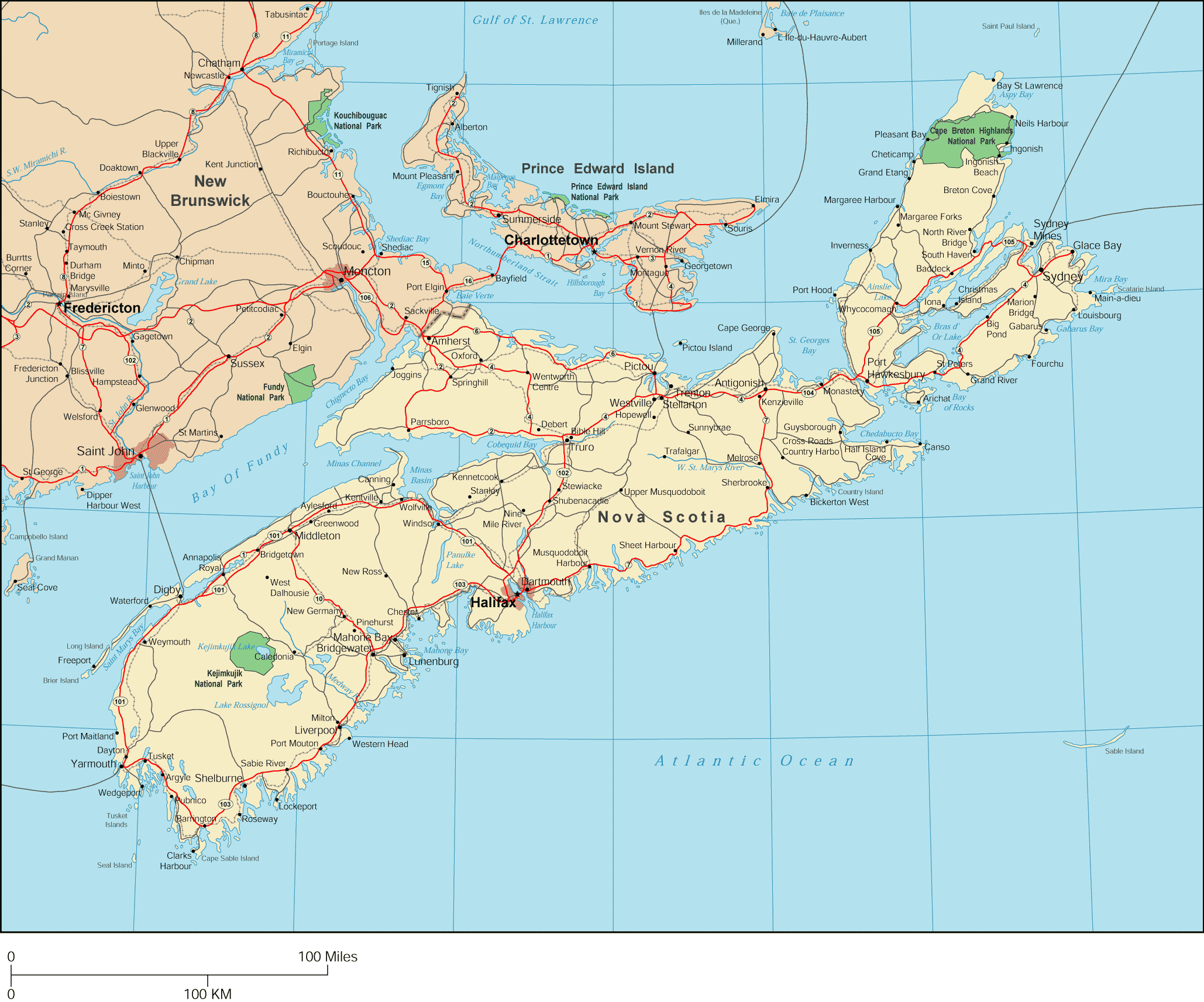 Nova Scotia Map Big Mapsof Net