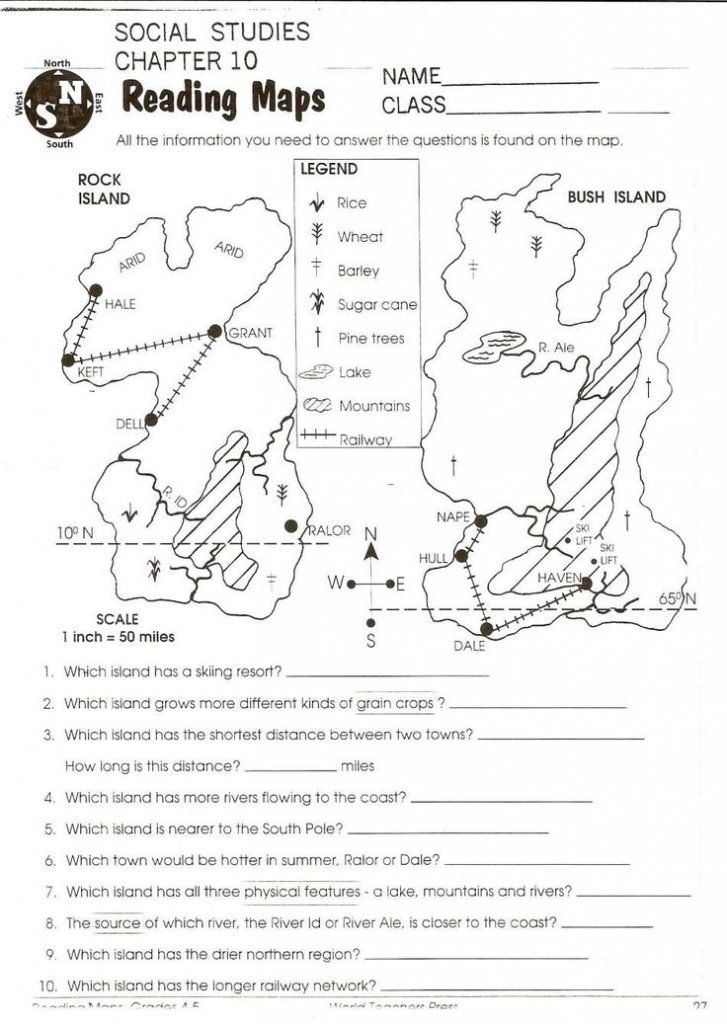 9 Map Reading Scale Worksheet Map Skills Worksheets – Printable Map of ...