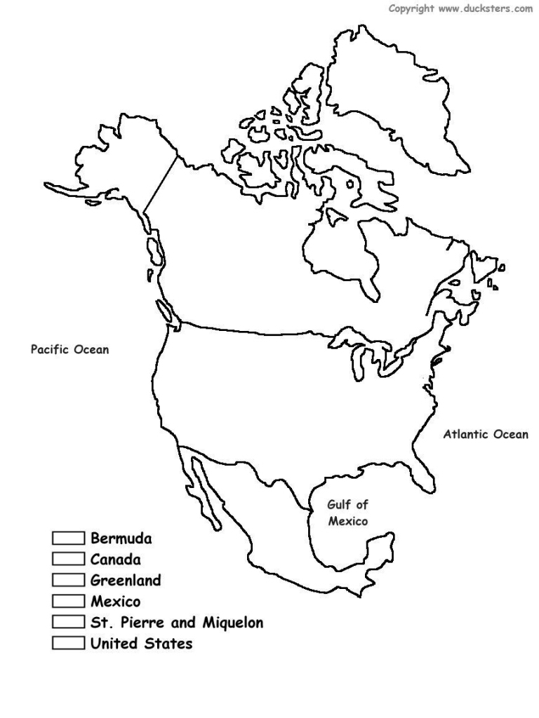 Blank Map Of North America Printable Printable Maps