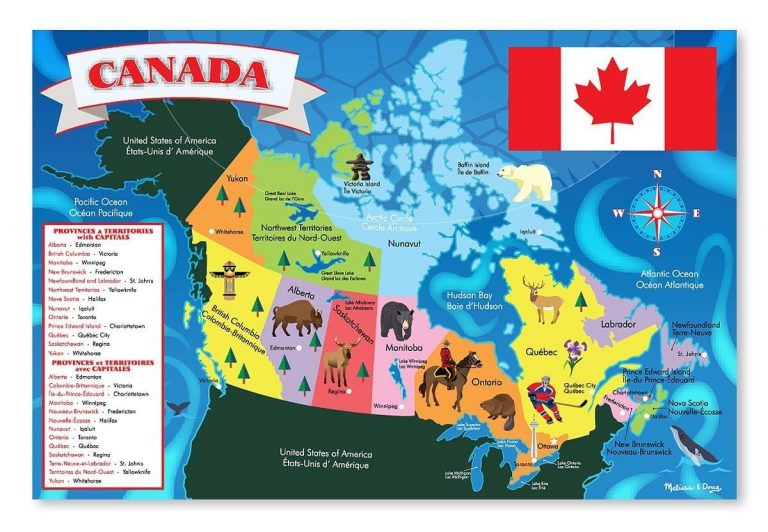 Canada Map Floor Puzzle 48 Piece Therapy In A Bin