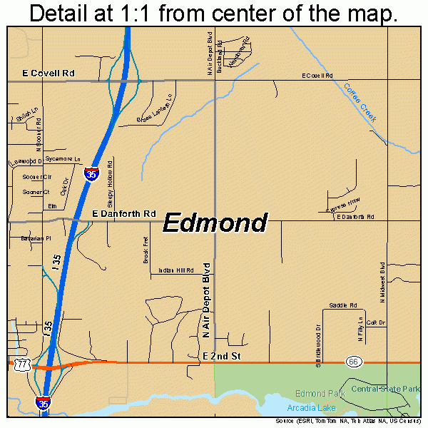 Edmond Oklahoma Street Map 4023200