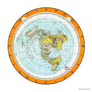 Flat Earth Map Azimuthal Equidistant Projection Map – Printable Map of ...