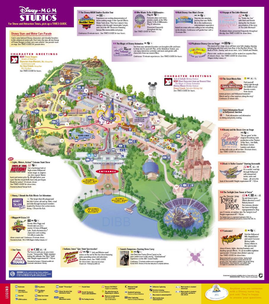 Hollywood Studios Map Disney Hollywood Studios Disney Printable Map