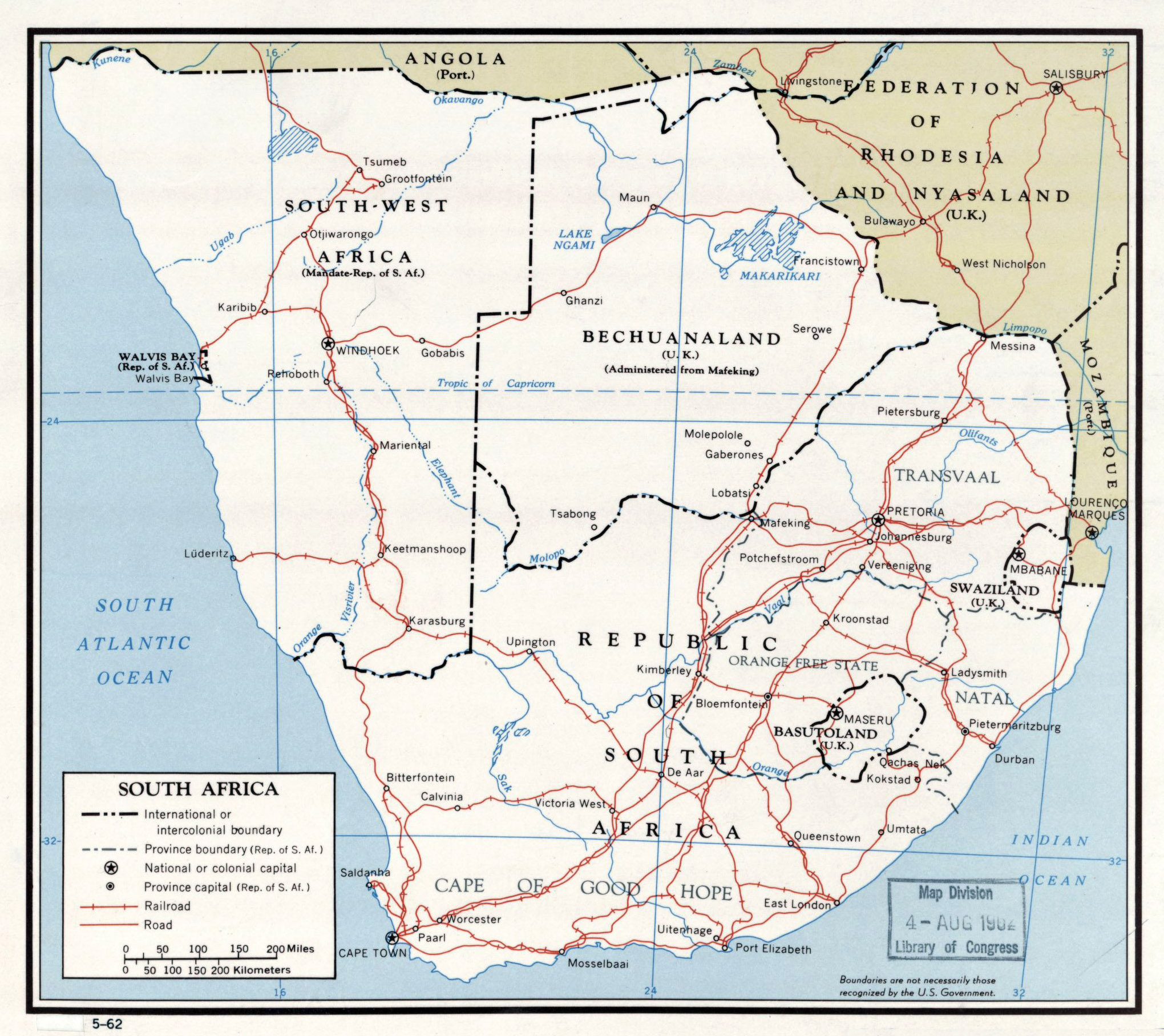 Large Detailed Political Map Of South Africa With Roads 