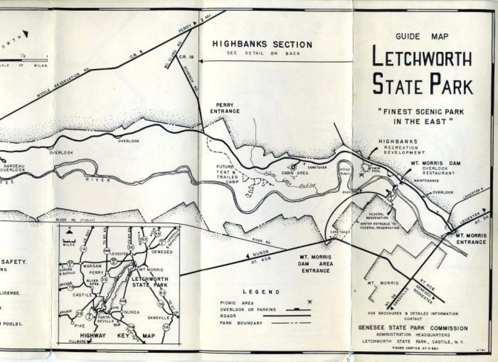 Letchworth State Park Camping Site Map Printable Map