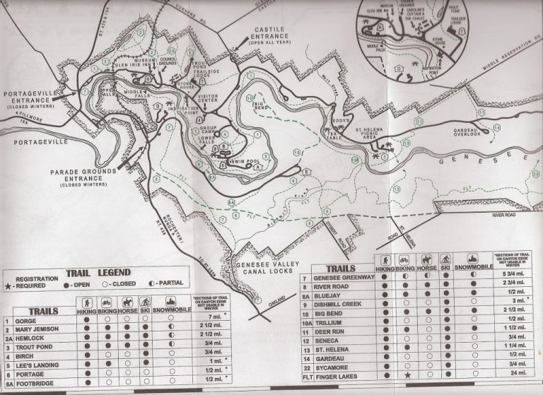 Letchworth State Park Camping Site Map Printable Map