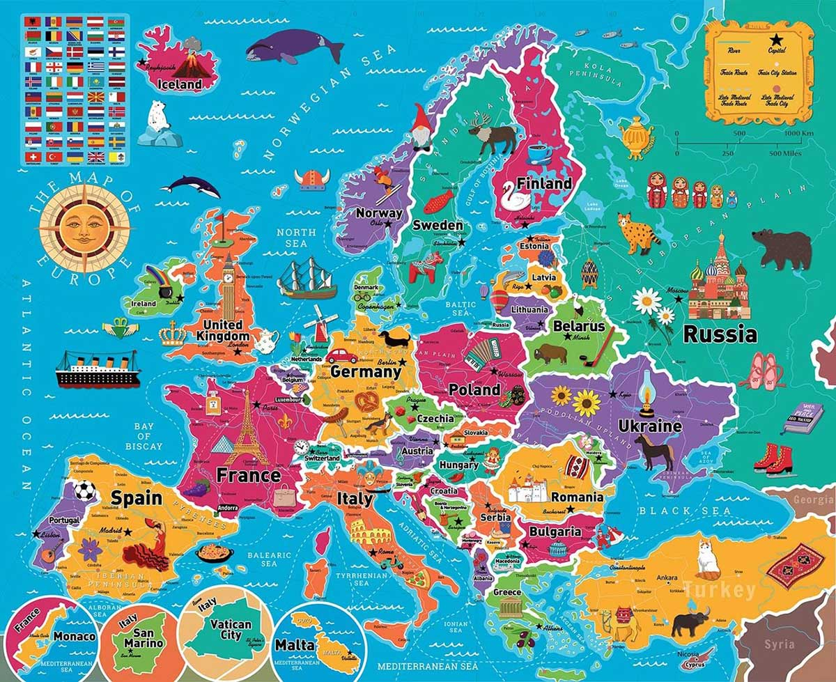 Map Of Europe 850 Pieces Re marks Puzzle Warehouse