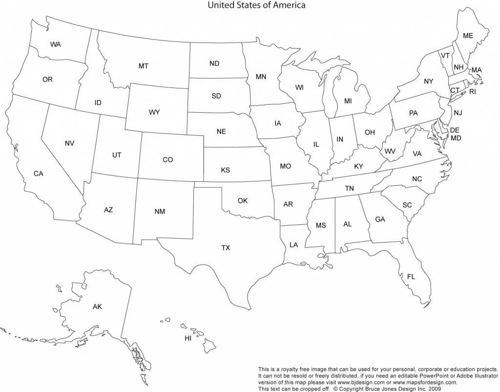 Map Of United States Without State Names Printable Free 