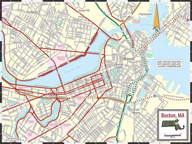 Mapas Detallados De Boston Para Descargar Gratis E Imprimir