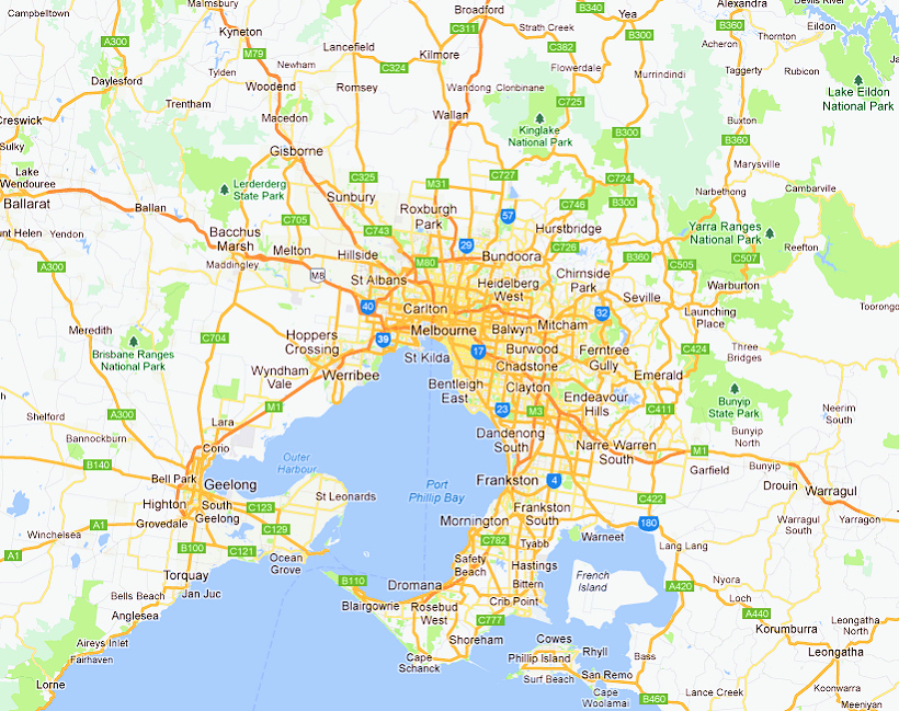 Melbourne Map 15 Free HQ Online Puzzle Games On 