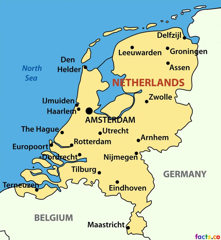 Netherlands City Map Map Of Netherlands Cities Western