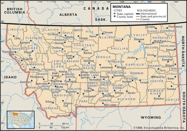 State And County Maps Of Montana