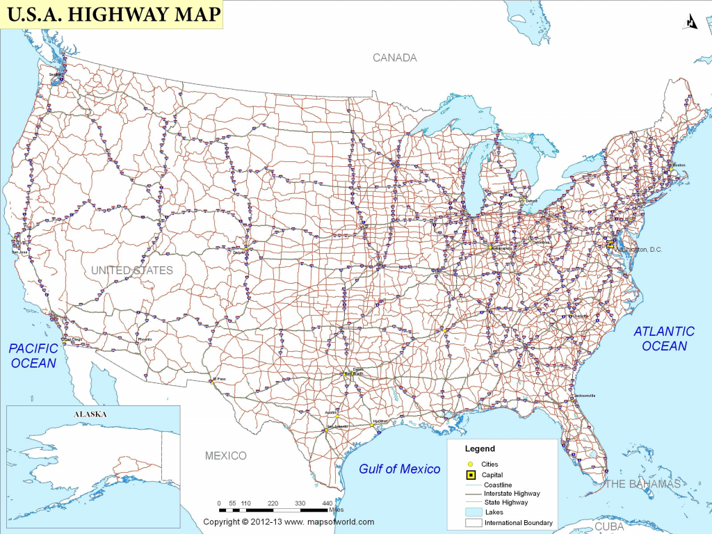 Us Map With Interstate Routes Elegant Printable Us Map 