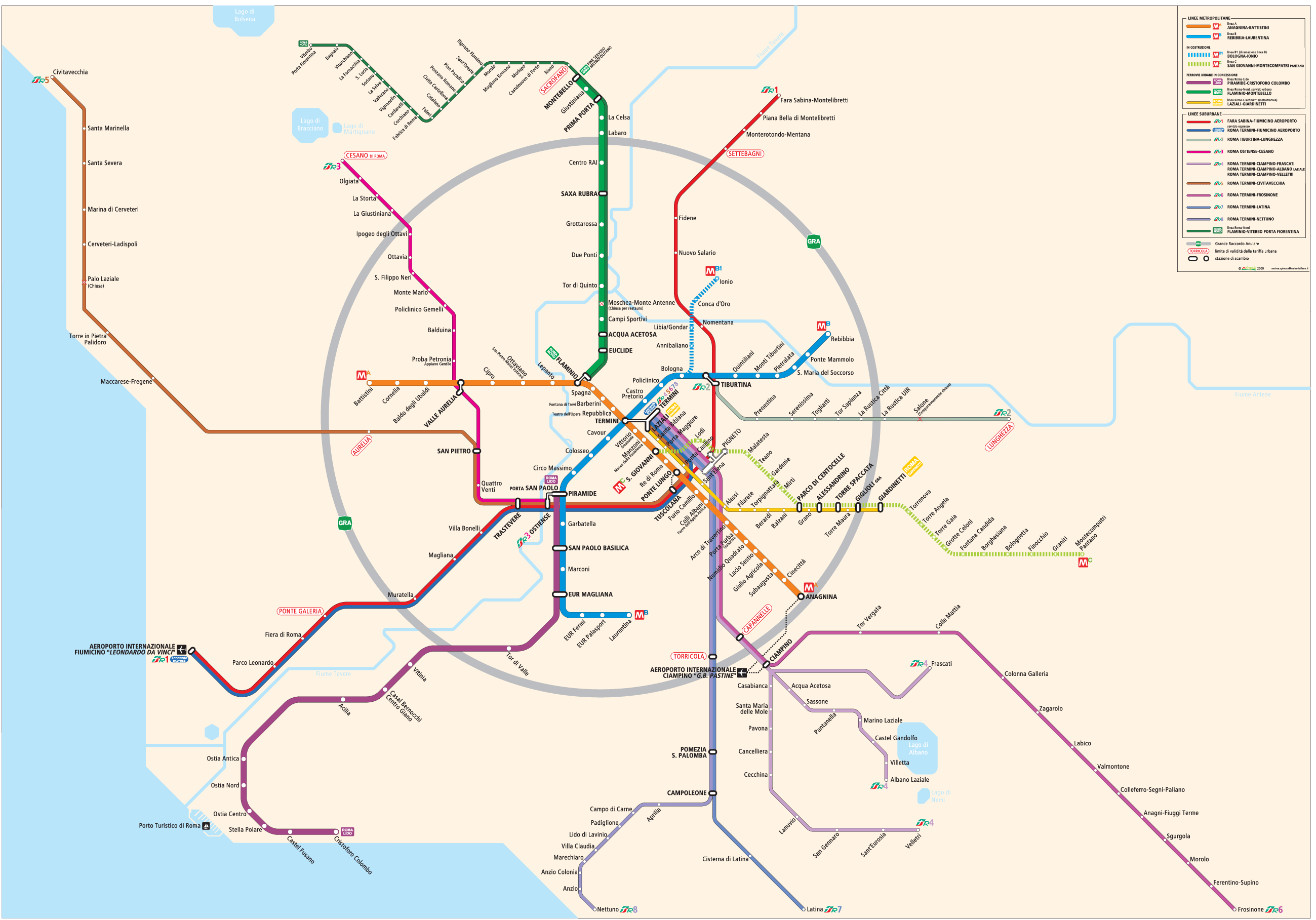 Rome Metro Map Mapsof