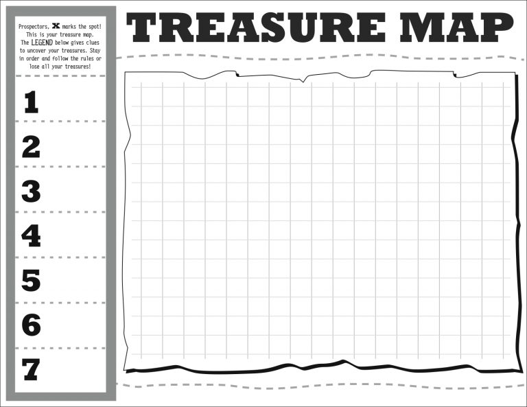 Treasure Map DIY Map template Hip Hip Hooray